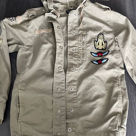 TOPSHOP Army Style Hooded Utility Jacket - Picture 2 of 13